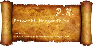 Potoczki Margaréta névjegykártya